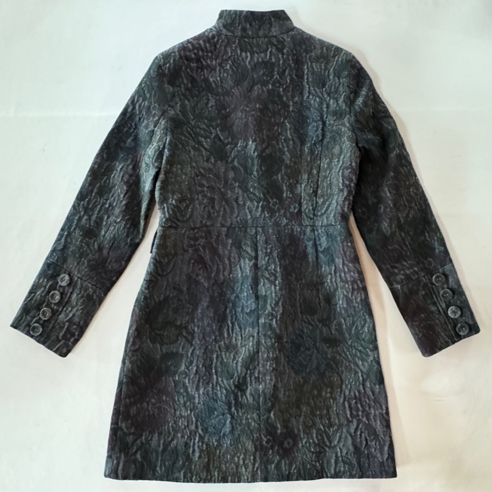 Nehru Mandarin Whimsigoth Steampunk Dark Academia Brocade Jacquard Lined Coat 8 - Picture 9 of 17